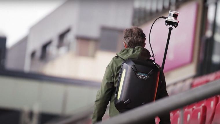 Lidar in a Backpack: Scanning a Whole Stadium in Just a Few Minutes