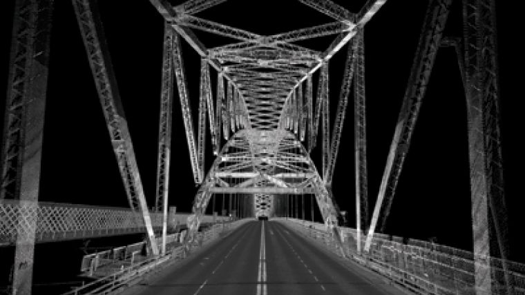 Steel Arch Bridge Test for Mobile Scanning