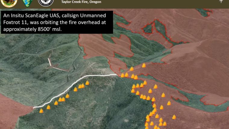 Insitu ScanEagle UAS Helps Suppress Wildfires