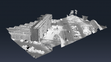 Colourized point clouds from photogrammetry