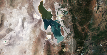 Satellite Imagery Reveals How Utah's Great Salt Lake Is Disappearing