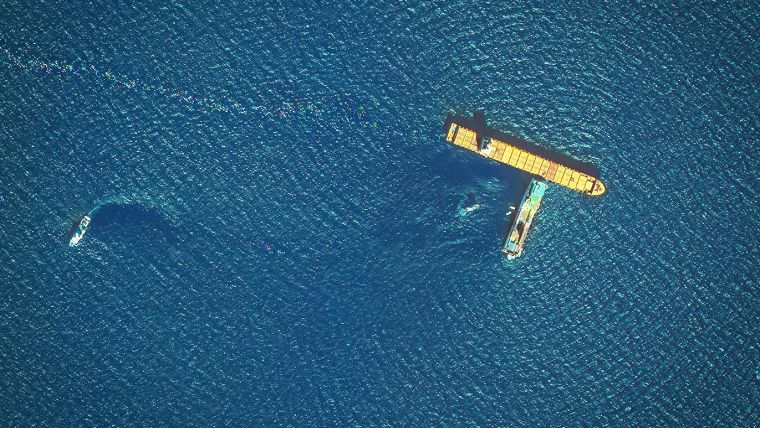 Satellite Images Highlight Major Oil Spill off Corsica